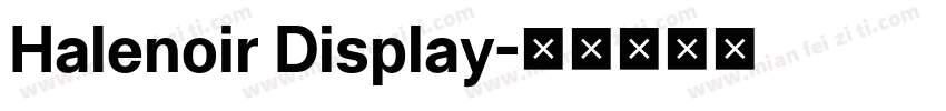 Halenoir Display字体转换